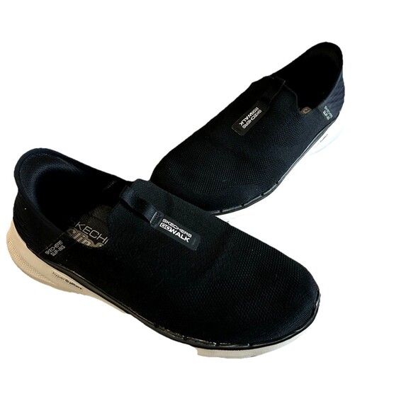 Skechers Go Walk 6 Slip In Extra Wide Fit Mens 12WW Black Hand Free Sneaker - Picture 3 of 14